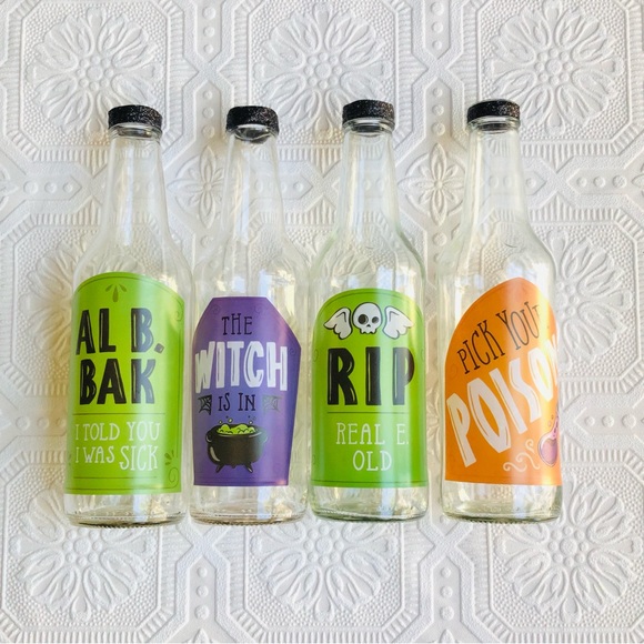 Halloween Decor Bottles 4 pc - Picture 13 of 13